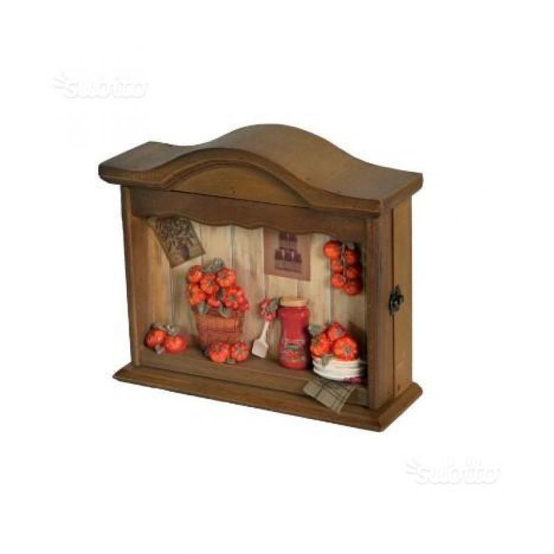 Stock 10 portachiavi rustico legno bomboniera