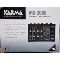 Mixer Karma MX2008 + coppia microfoni DM522